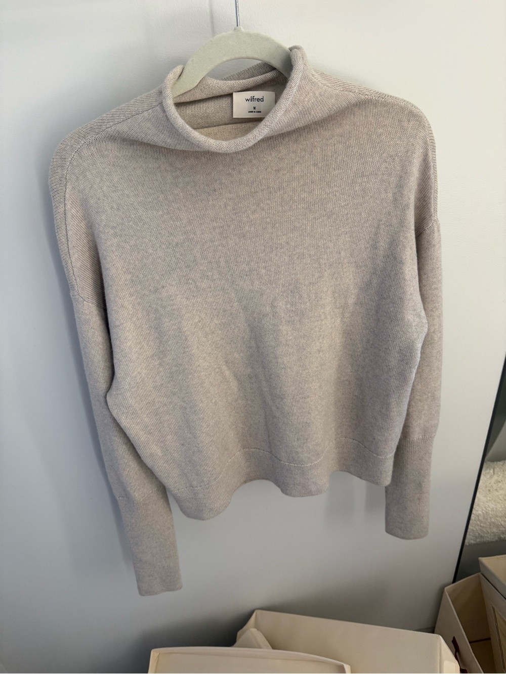 Wilfred Light Cream Rollneck Sweater - Picture 2 of 3
